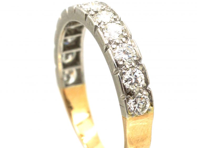 18ct Gold Half Eternity Ring set with Diamonds