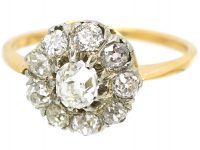 Late Victorian 18ct Gold, Diamond Cluster Ring