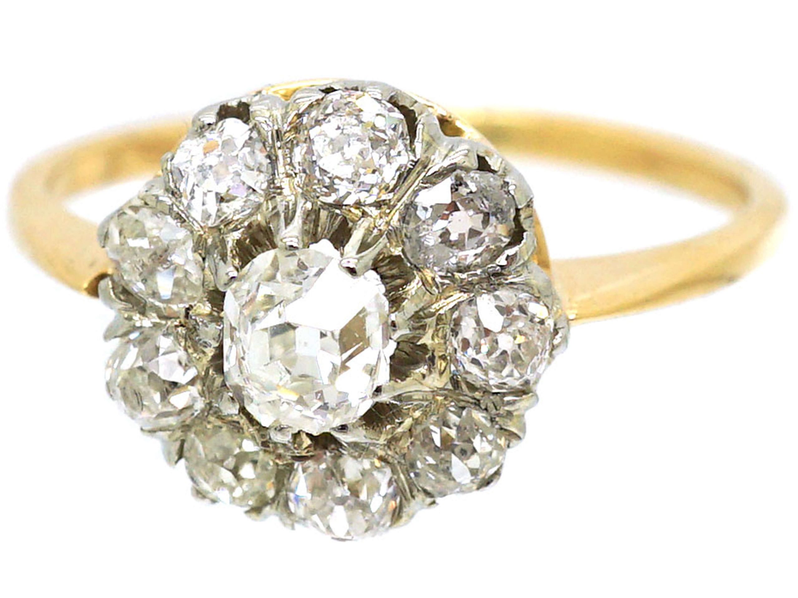 Late Victorian 18ct Gold, Diamond Cluster Ring (206S) | The Antique ...