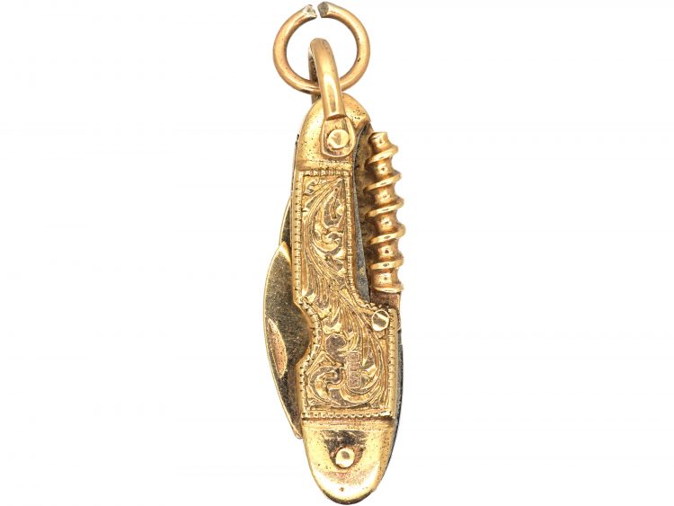 9ct Gold Penknife Pendant