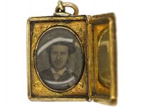 Victorian 9ct Back & Front Book Locket with Engraved Detail