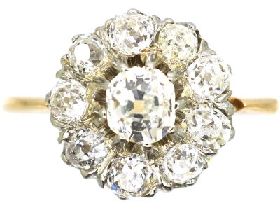 Late Victorian 18ct Gold, Diamond Cluster Ring