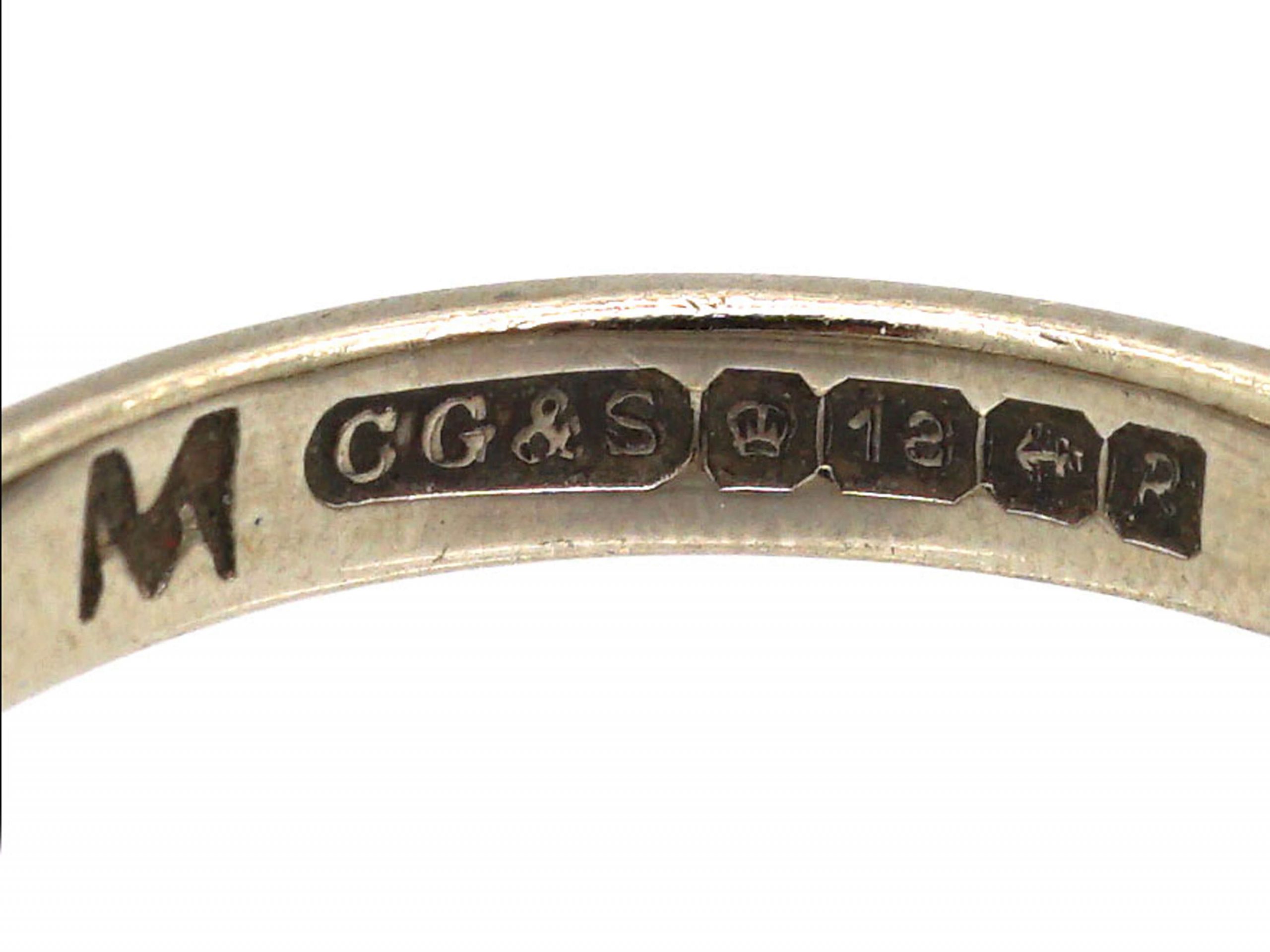 18ct White Gold Wedding Ring By Charles Green & Sons (30T/M) The