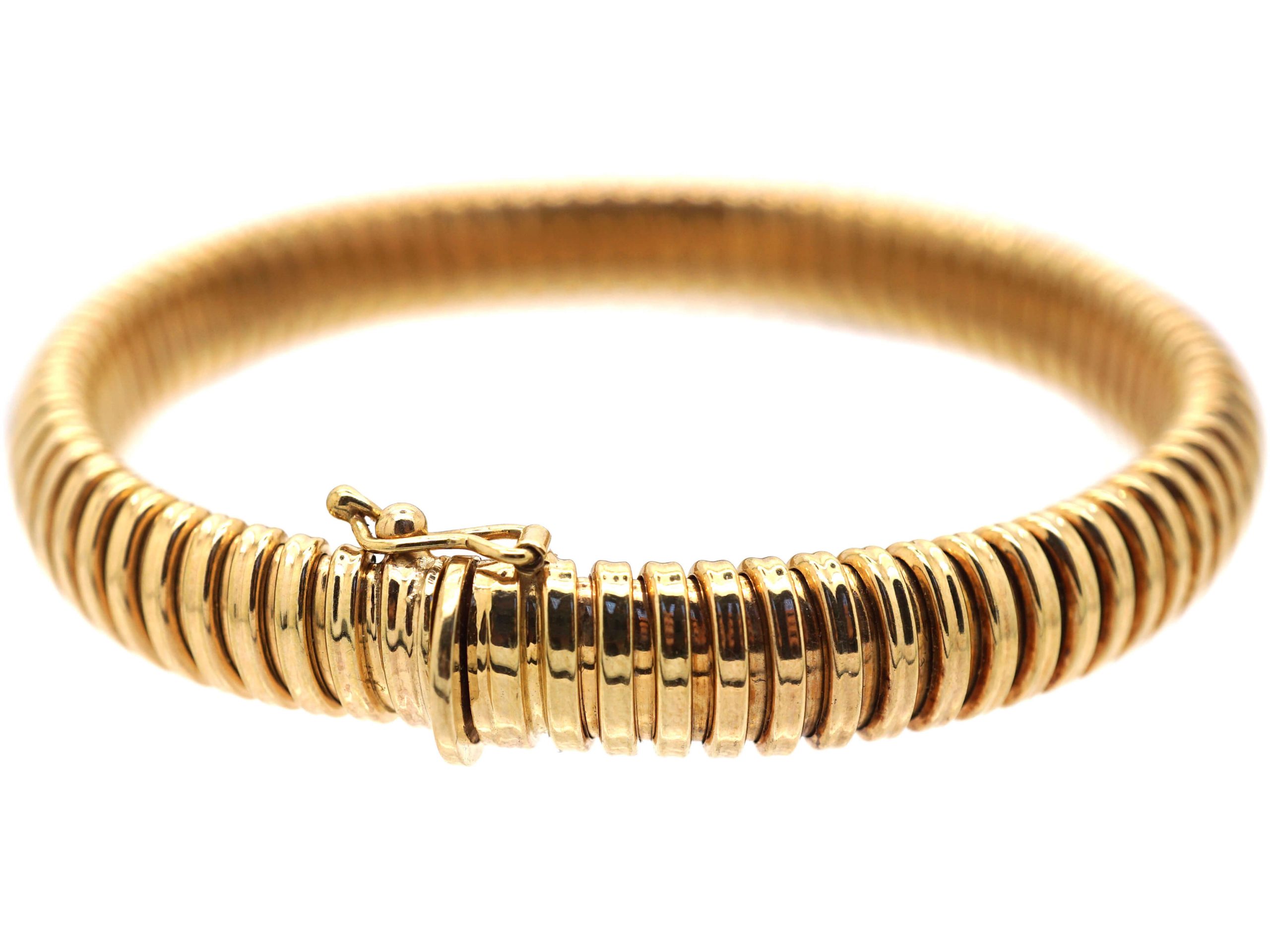 9ct Gold Tubo Gas Bracelet (894R) | The Antique Jewellery Company