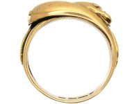 Edwardian 18ct Gold Double Snake Ring