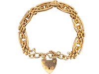 Edwardian 15ct Gold Bracelet with Circle Detail
