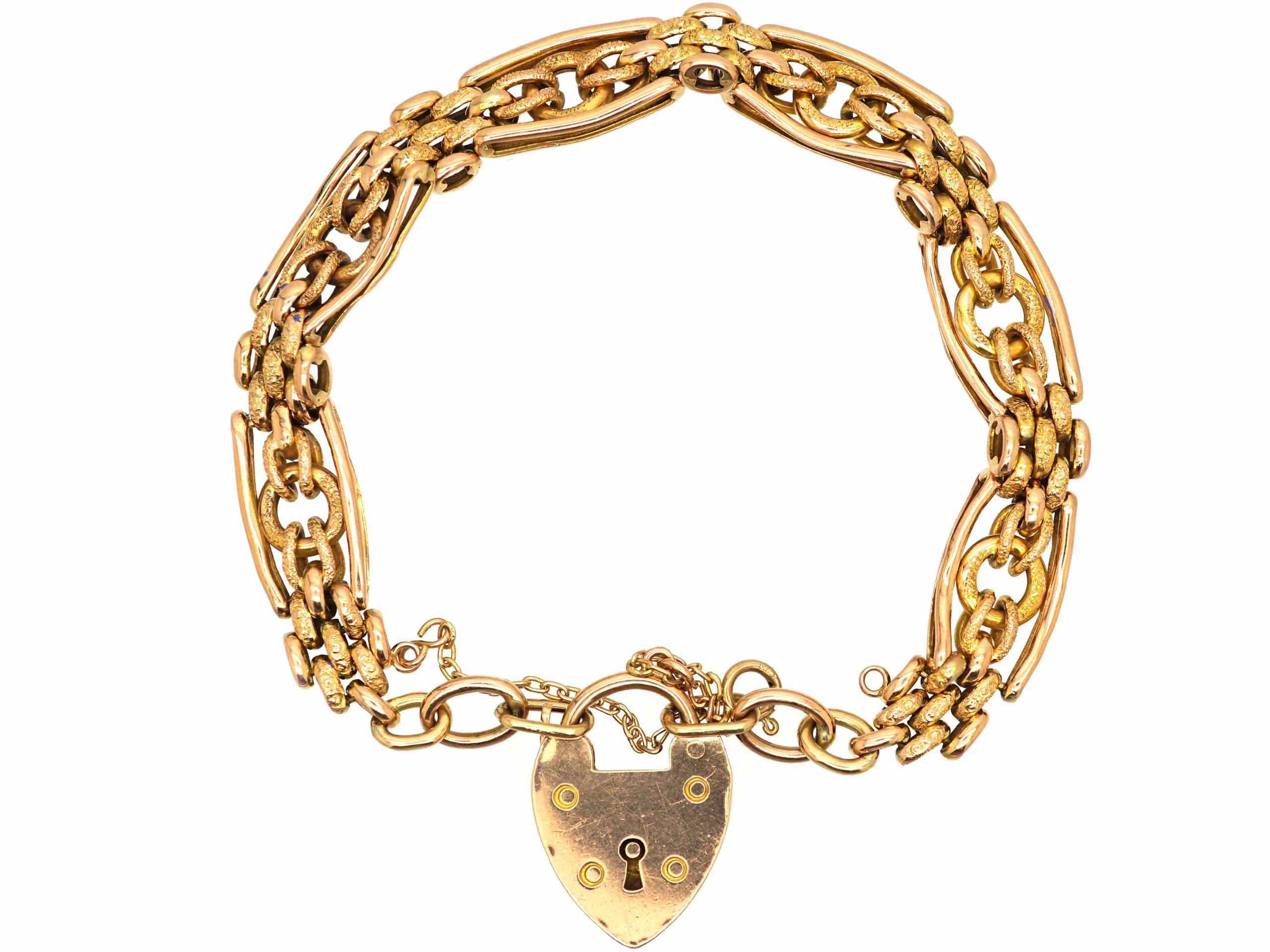 Edwardian 15ct Gold Bracelet with Circle Detail (944R) | The Antique ...