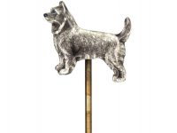 Silver & Enamel Tie Pin of a Terrier