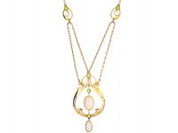 Art Nouveau 15ct Gold, Opal & Peridot Necklace