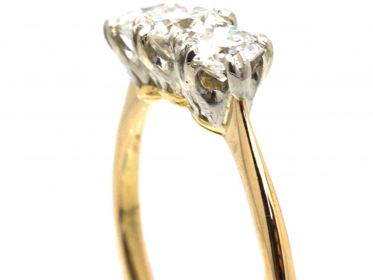 18ct Gold & Platinum, Three Stone Diamond Ring