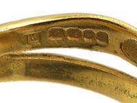 1970s 18ct Gold & Blue Enamel Snake Ring