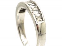 18ct White Gold Ring set with Baguette Diamonds