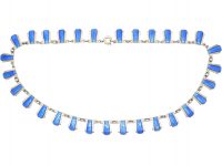 Silver & Blue Enamel Necklace by Volmer Bahner