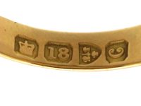Victorian 18ct Gold, Single Stone Diamond Gypsy Ring