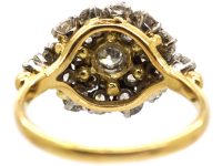 1950s Large 18ct Gold & Diamond Cluster Ring