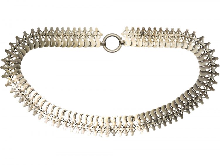 Victorian Silver Articulated Collar