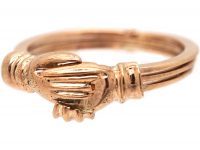 9ct Gold Clasped Hands Fede Ring