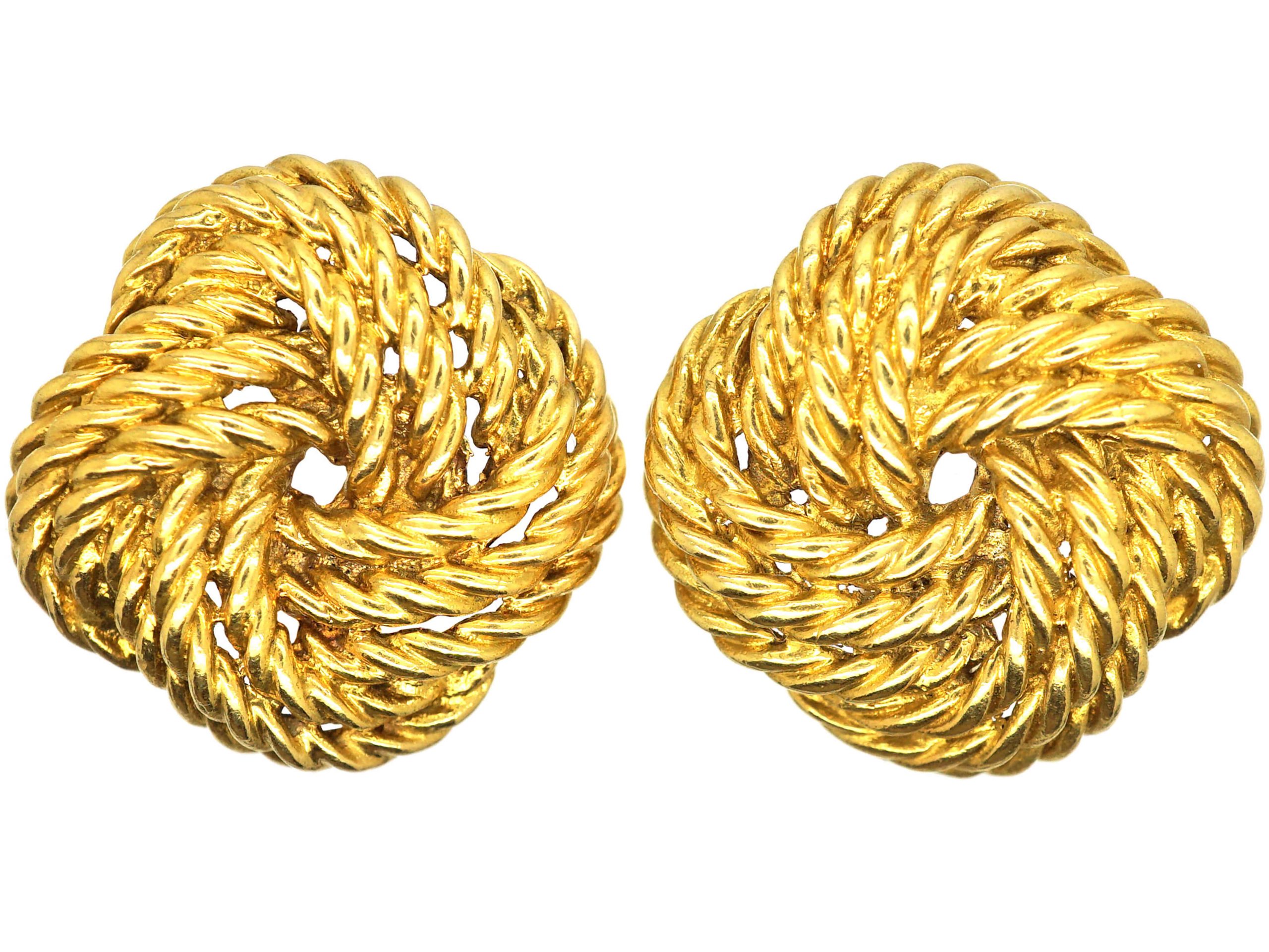 18ct Gold Clip On Knot Earrings by Boucheron