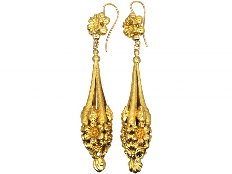 Georgian 15ct Gold Drop Earrings