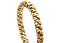 9ct Three Colour Twisted Gold Wedding Ring