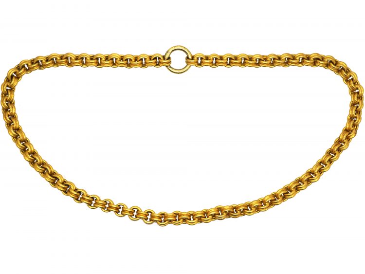 Victorian 15ct Gold Fancy Link Chain