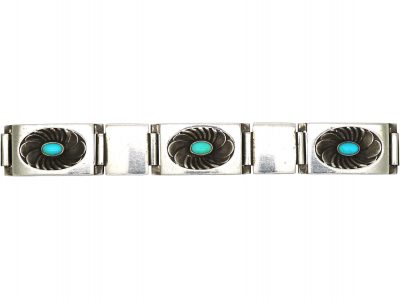 Silver & Turquoise Bracelet by Georg Jensen