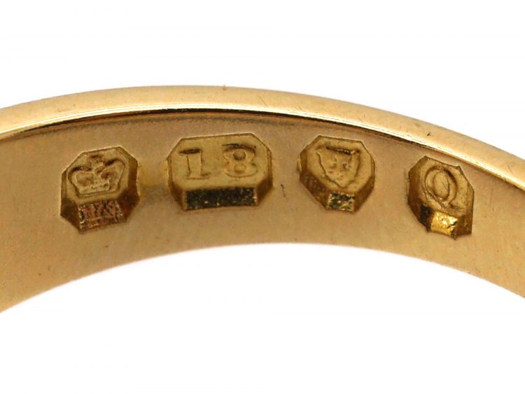 Victorian 18ct Gold, Ruby & Diamond Gypsy Ring