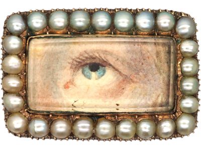 Georgian Eye Brooch
