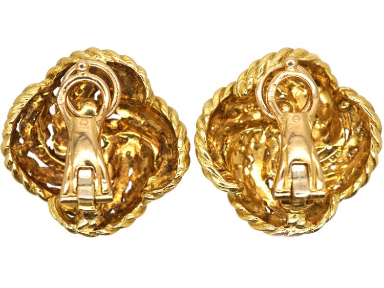18ct Gold Clip On Knot Earrings by Boucheron