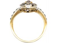 Art Nouveau 18ct White & Yellow Gold, Ruby & Diamond Ring