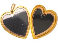 Edwardian Large 15ct Gold Heart Shaped Locket