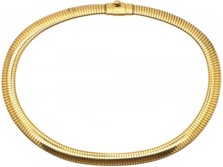 Retro 14ct Gold Tubo-Gas Collar