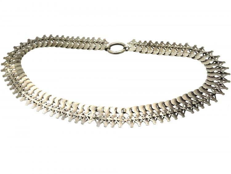 Victorian Silver Articulated Collar