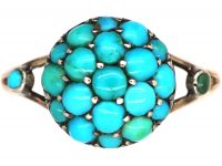 Victorian 9ct Gold, Turquoise Cluster Ring