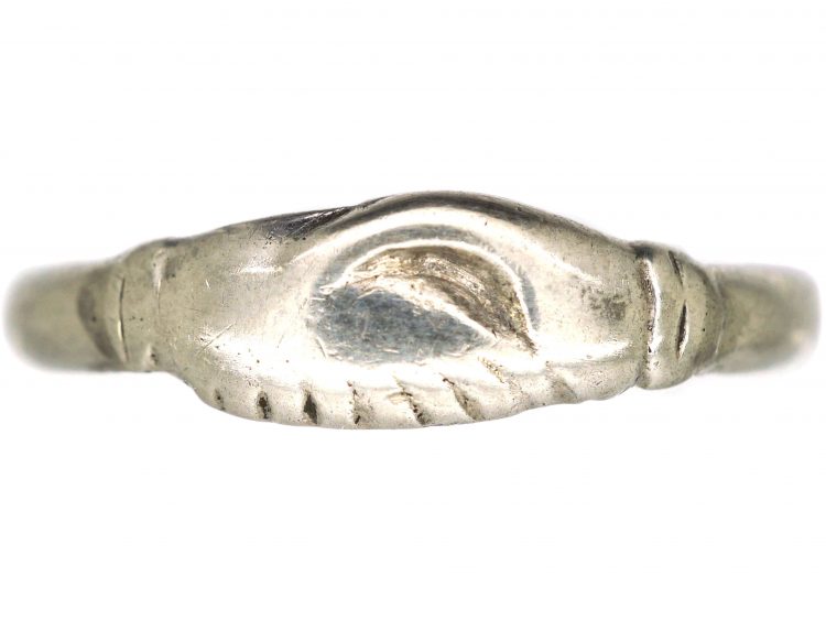 Early Georgian Silver Fede Ring