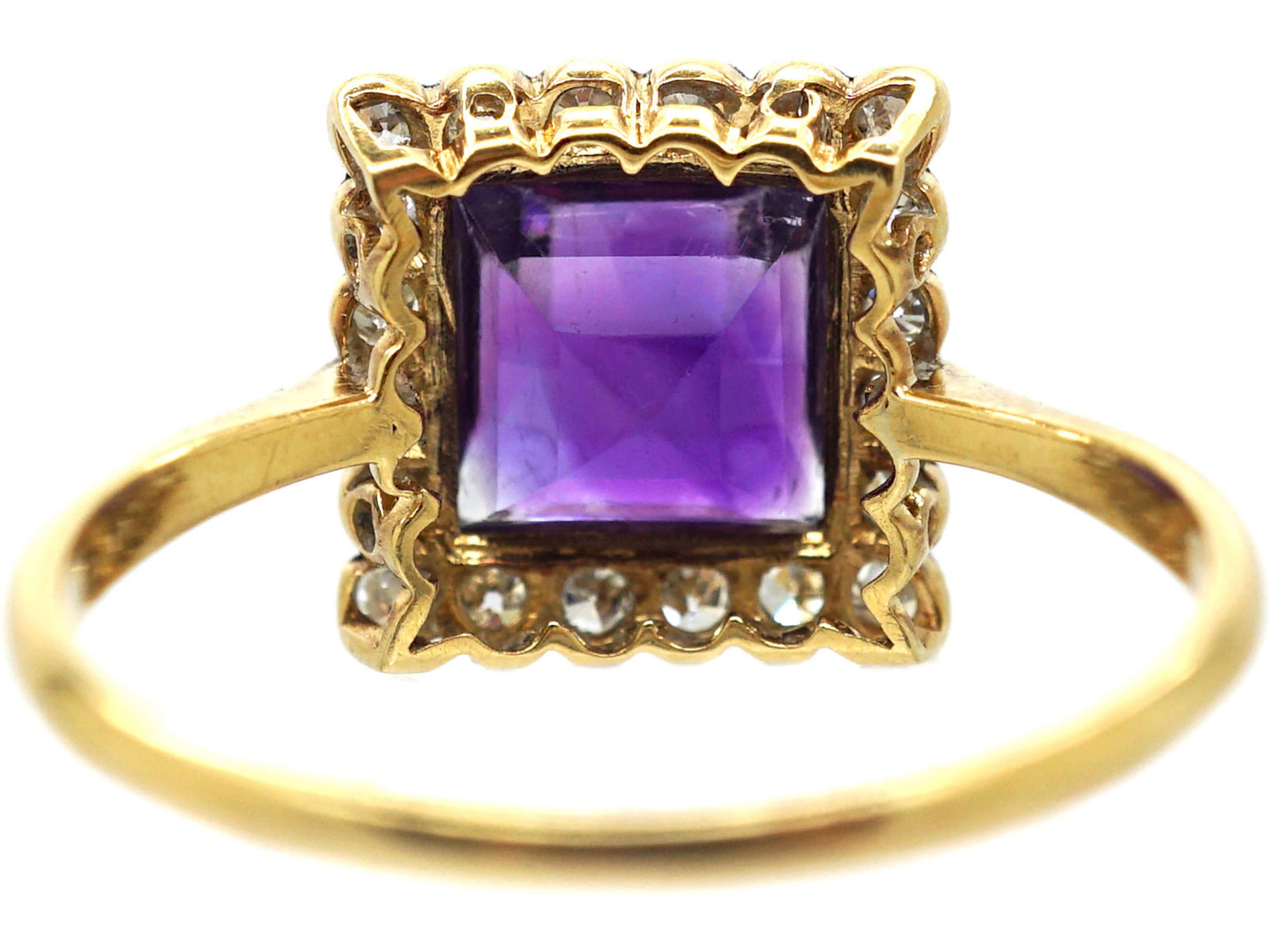 Square on sale amethyst ring