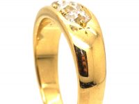 Victorian 18ct Gold, Three Stone Old Mine Cut Diamond Ring by Charles Green