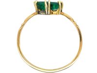 Edwardian 18ct Gold & Colombian Emerald Solitaire Ring