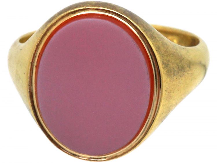 Victorian 15ct Gold Signet Ring set with a Carnelian by Charles Green