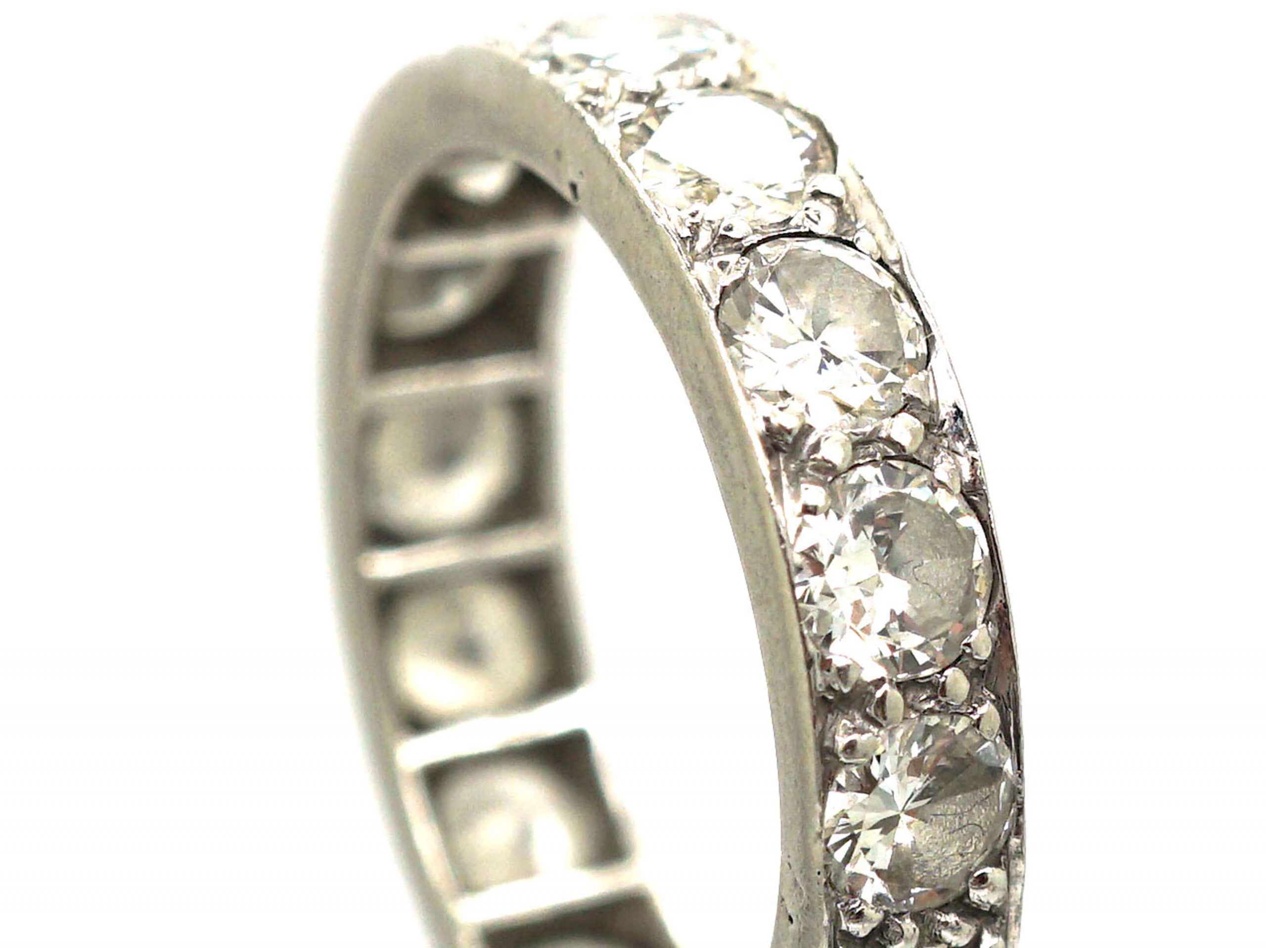 Art Deco 18ct White Gold & Diamond Eternity Ring (657S) | The Antique