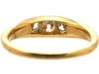 Victorian 18ct Gold Ring set with Three Old European Cut Diamonds