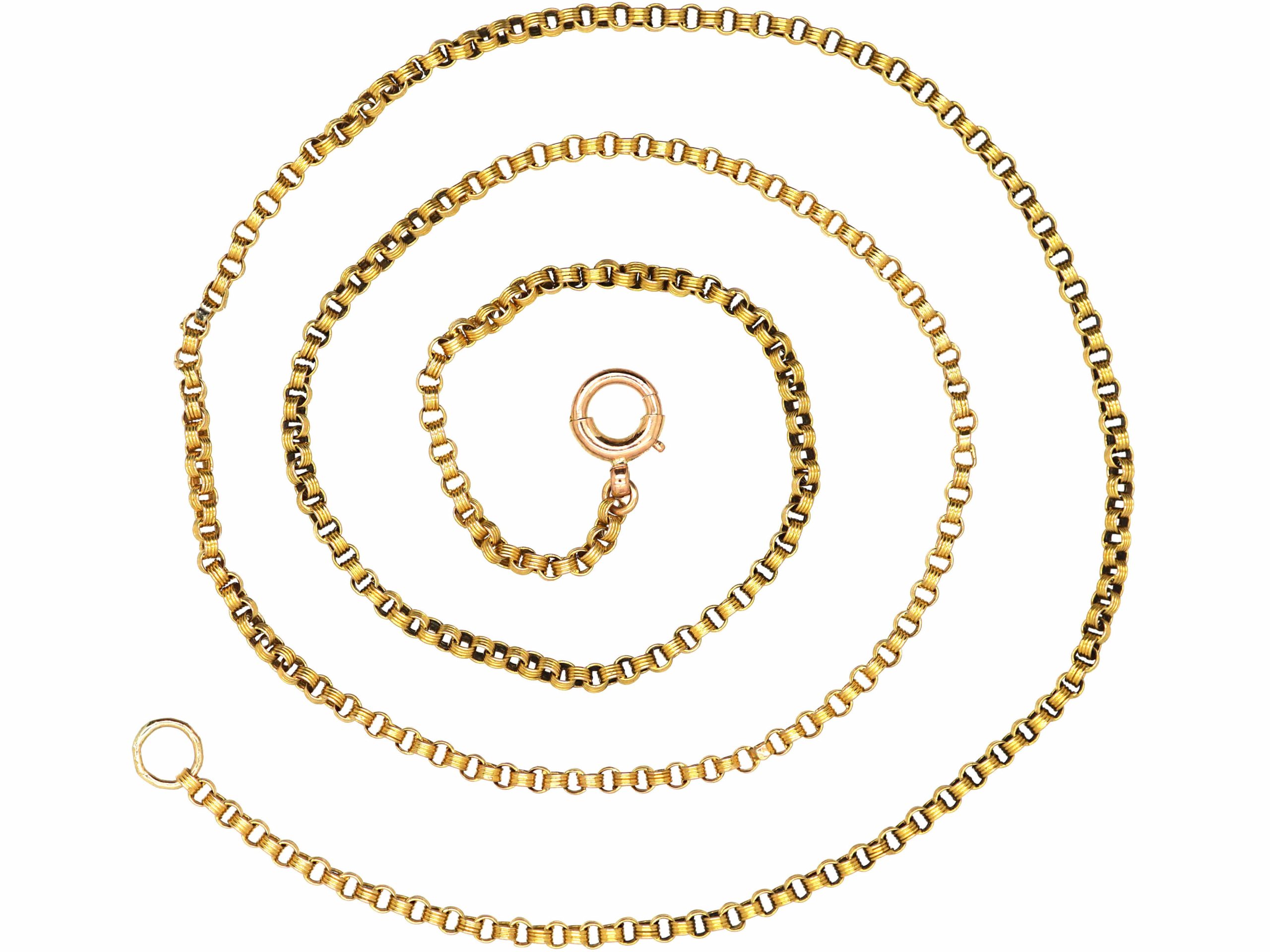 Edwardian 9ct Gold Chain (377S) | The Antique Jewellery Company