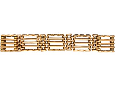Edwardian 15ct Gold Gate Bracelet