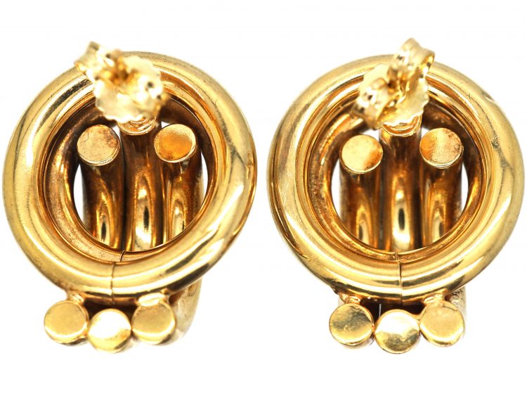 Large 9ct Gold Coil Earrings
