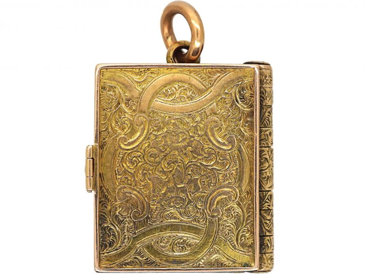 Victorian 15ct Gold Book Locket with Four Compartments