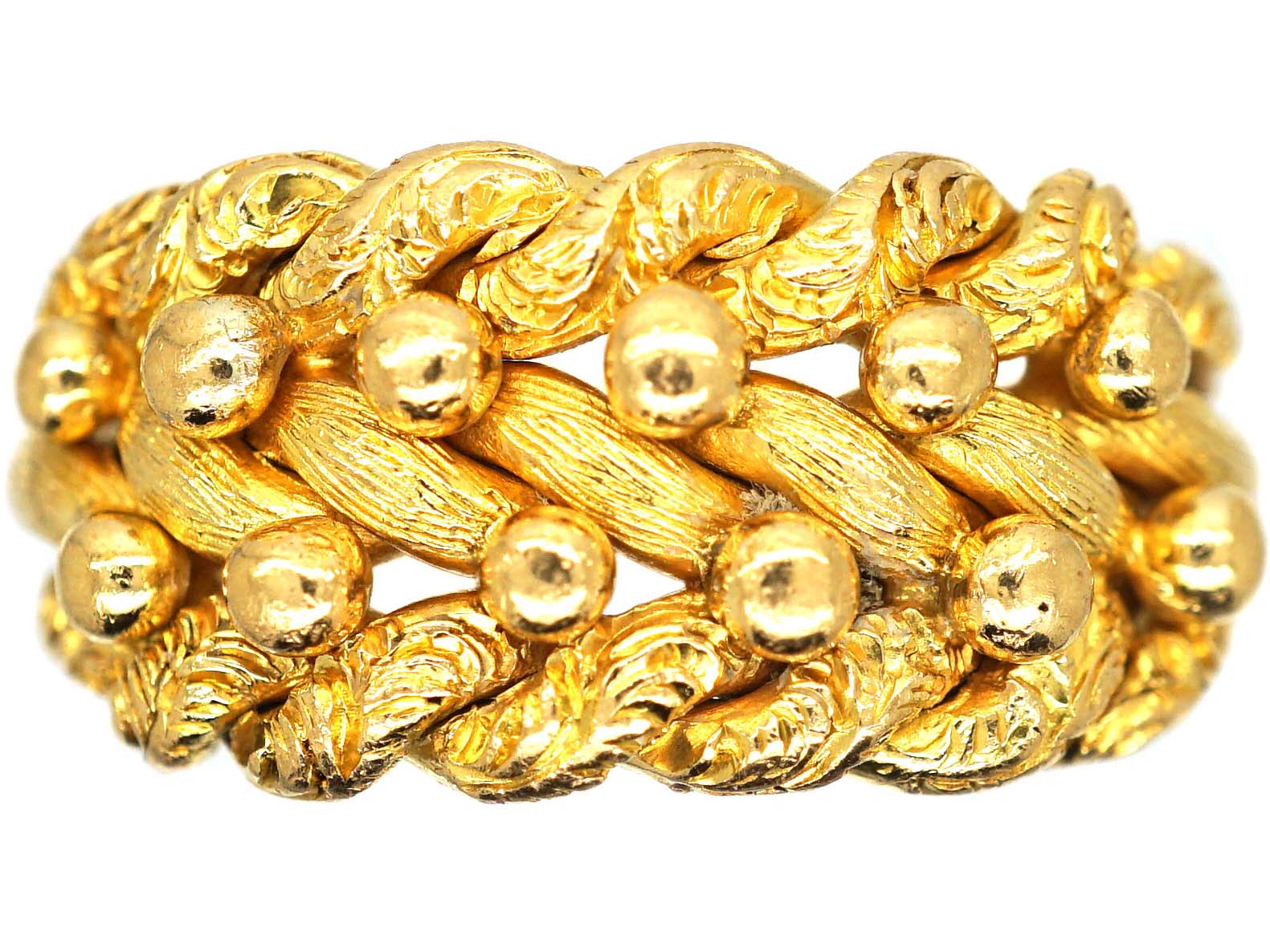 Edwardian 18ct Gold Keeper Ring (914S) The Antique Jewellery Company