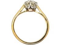 Art Deco 18ct Gold Old Mine Cut Diamond Solitaire Ring