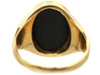 Victorian 18ct Gold & Bloodstone Ring with Bird Intaglio