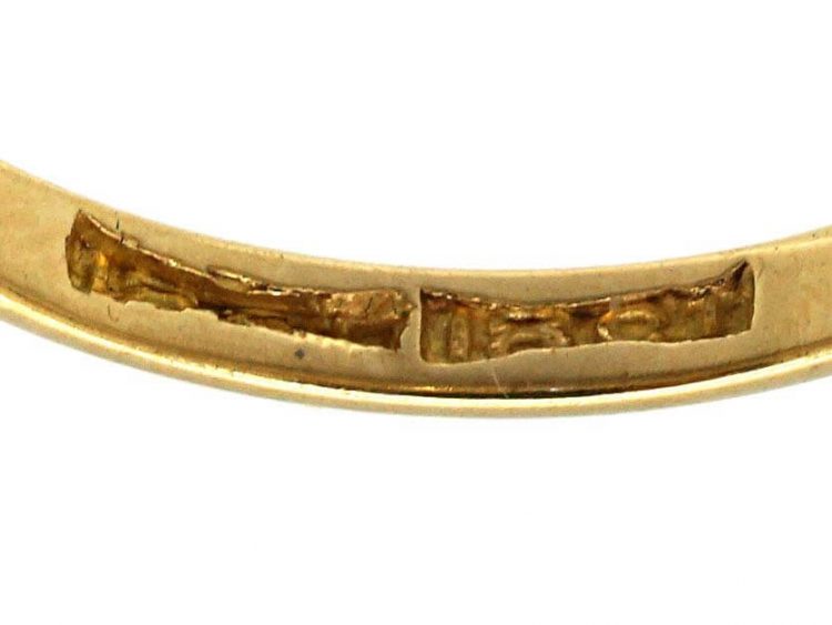 Victorian 18ct Gold & Old Mine Cut Diamond Five Stone Ring