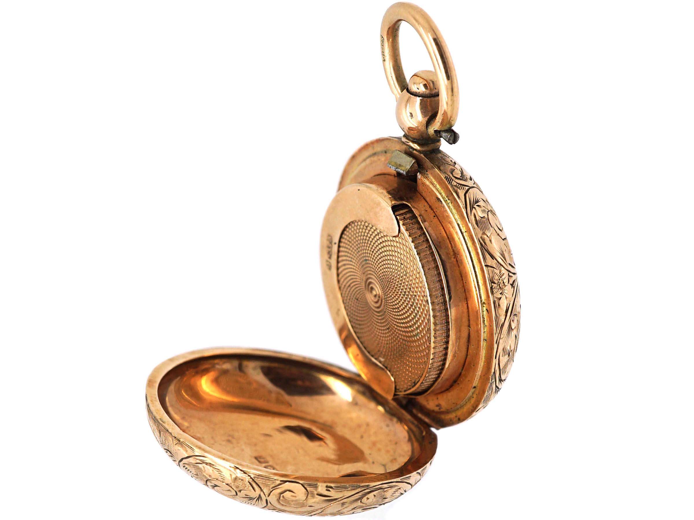 Edwardian 9ct Gold Sovereign Case (765S) | The Antique Jewellery Company